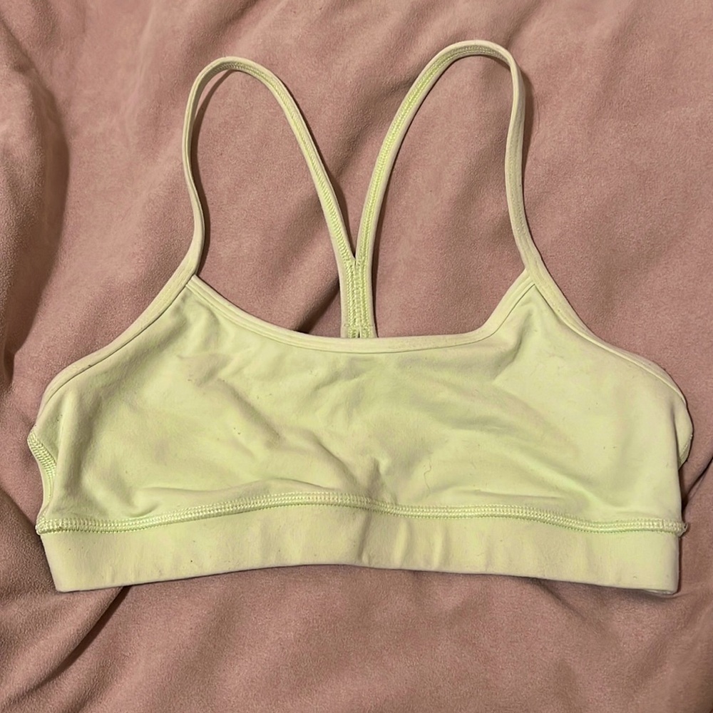 Lululemon Athletics Flow Y Bra size 2, neon green